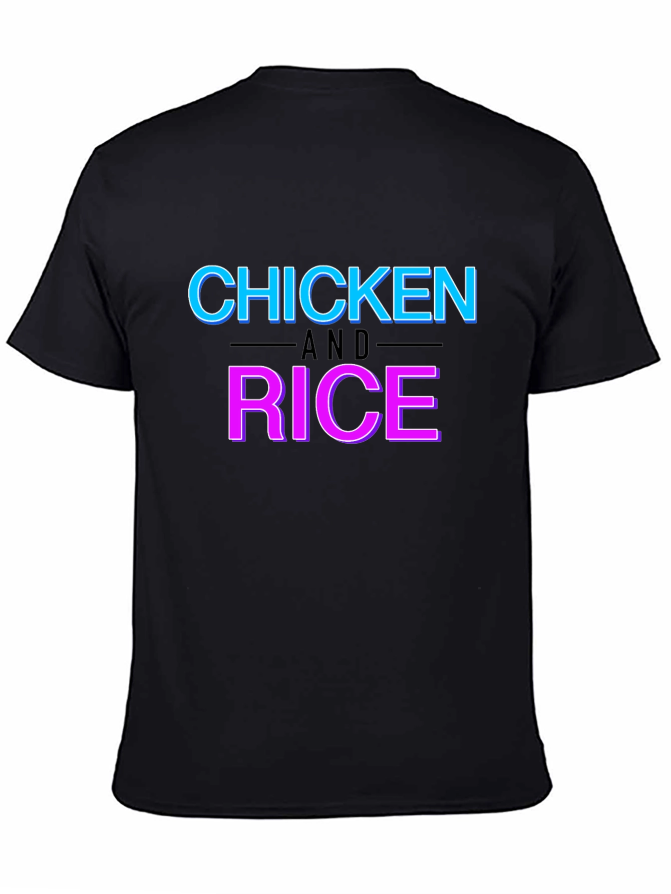 Chicken and Rice Graphic T-Shirt Funny Foodie Tee