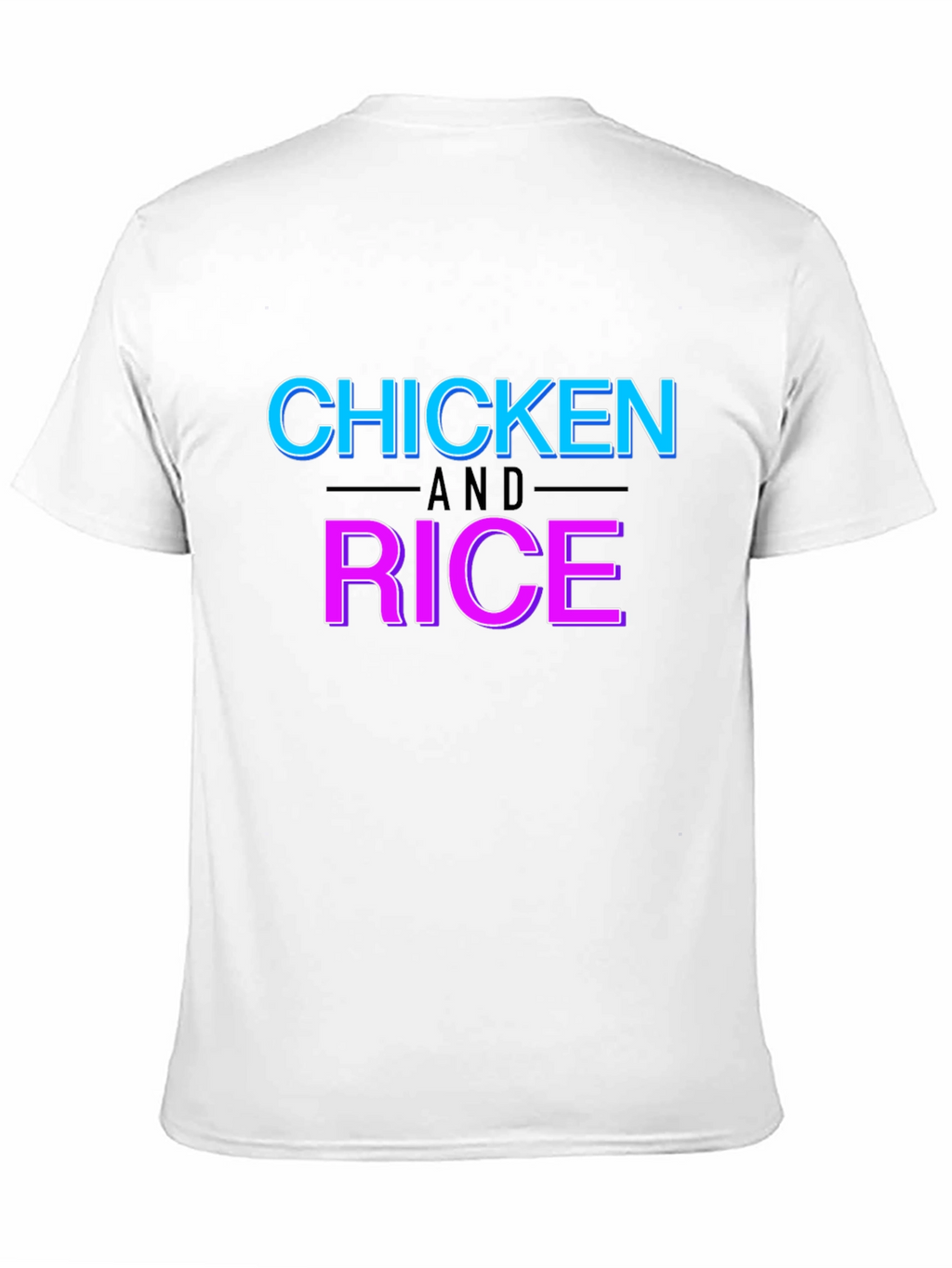 Chicken and Rice Graphic T-Shirt Funny Foodie Tee