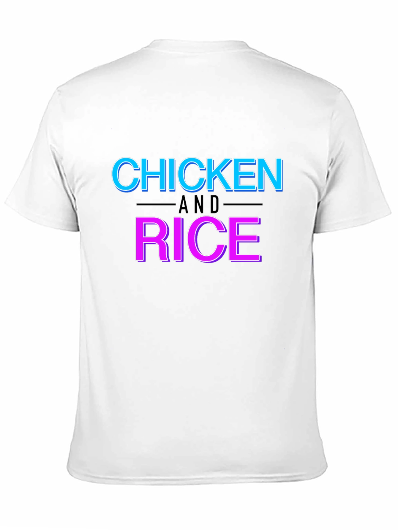 Chicken and Rice Graphic T-Shirt Funny Foodie Tee