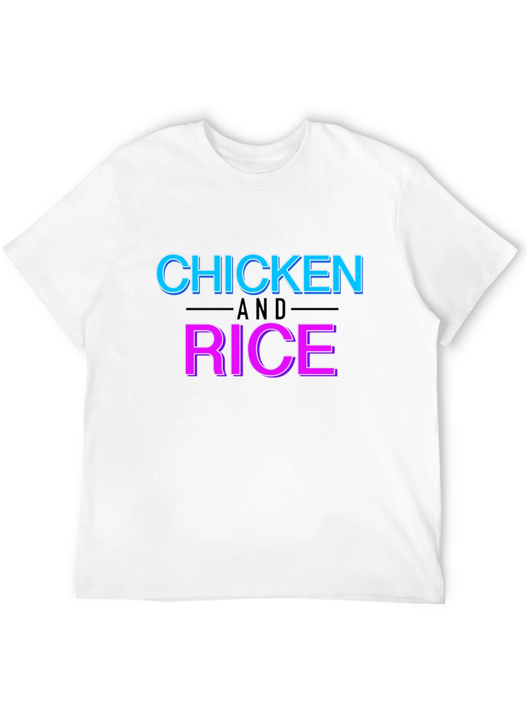 Chicken and Rice Graphic T-Shirt Funny Foodie Tee