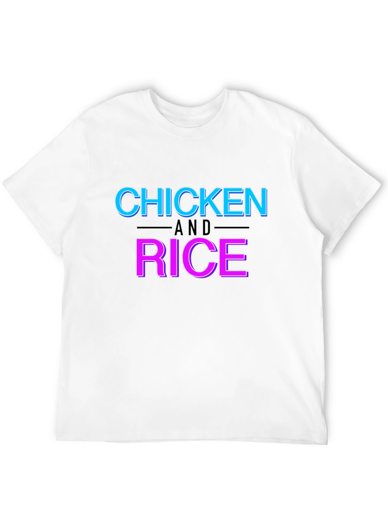 Chicken and Rice Graphic T-Shirt Funny Foodie Tee