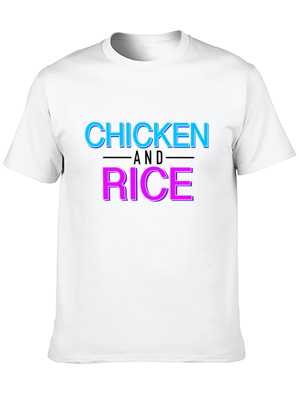 Chicken and Rice Graphic T-Shirt Funny Foodie Tee