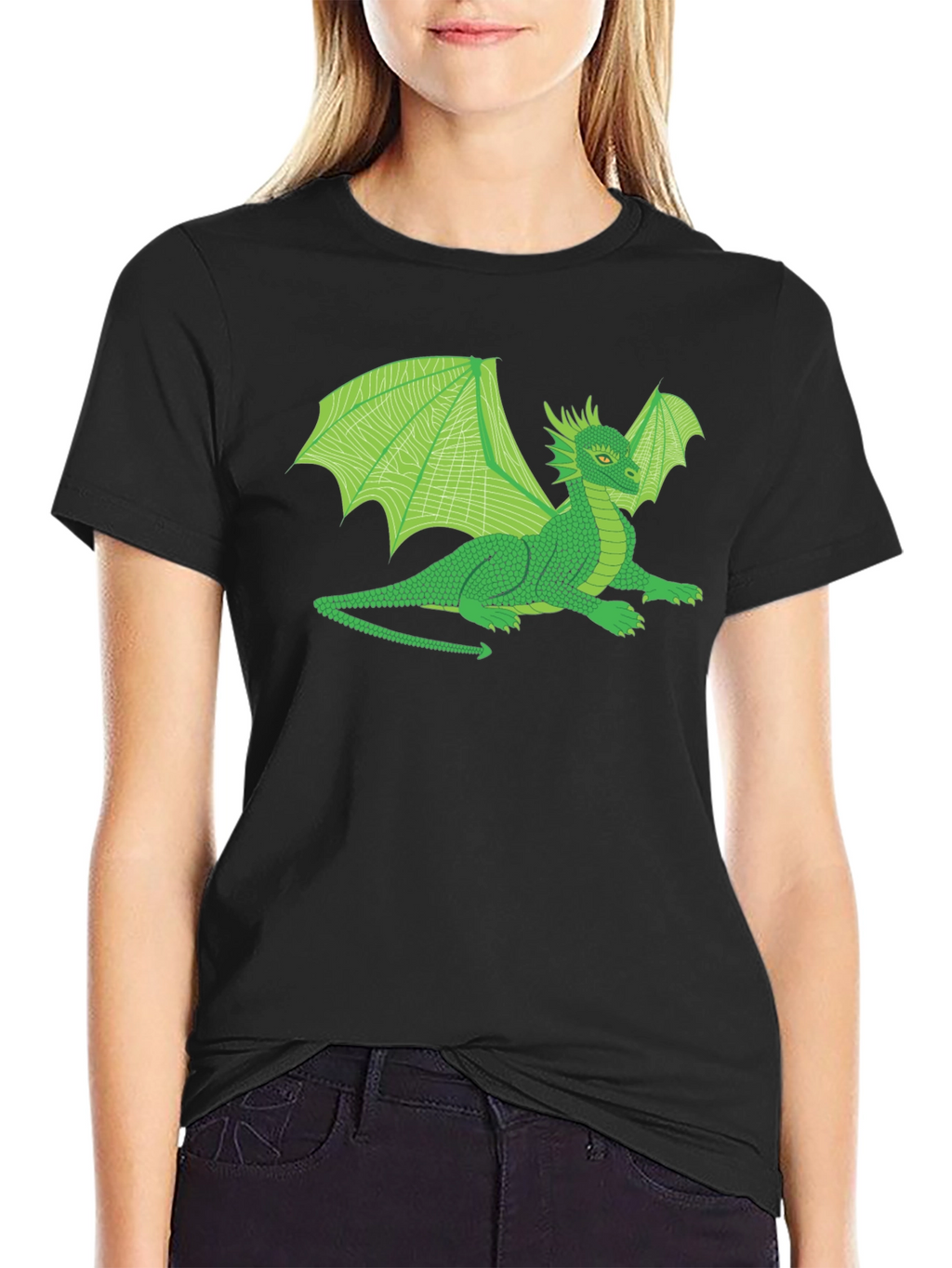 Green Dragon Graphic T-Shirt - Fantasy Creature Tee