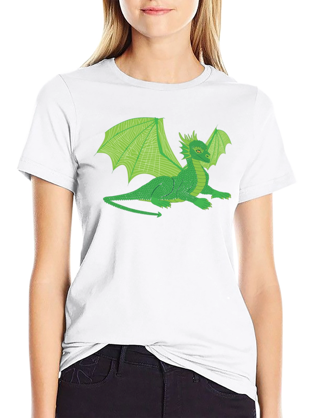 Green Dragon Graphic T-Shirt - Fantasy Creature Tee