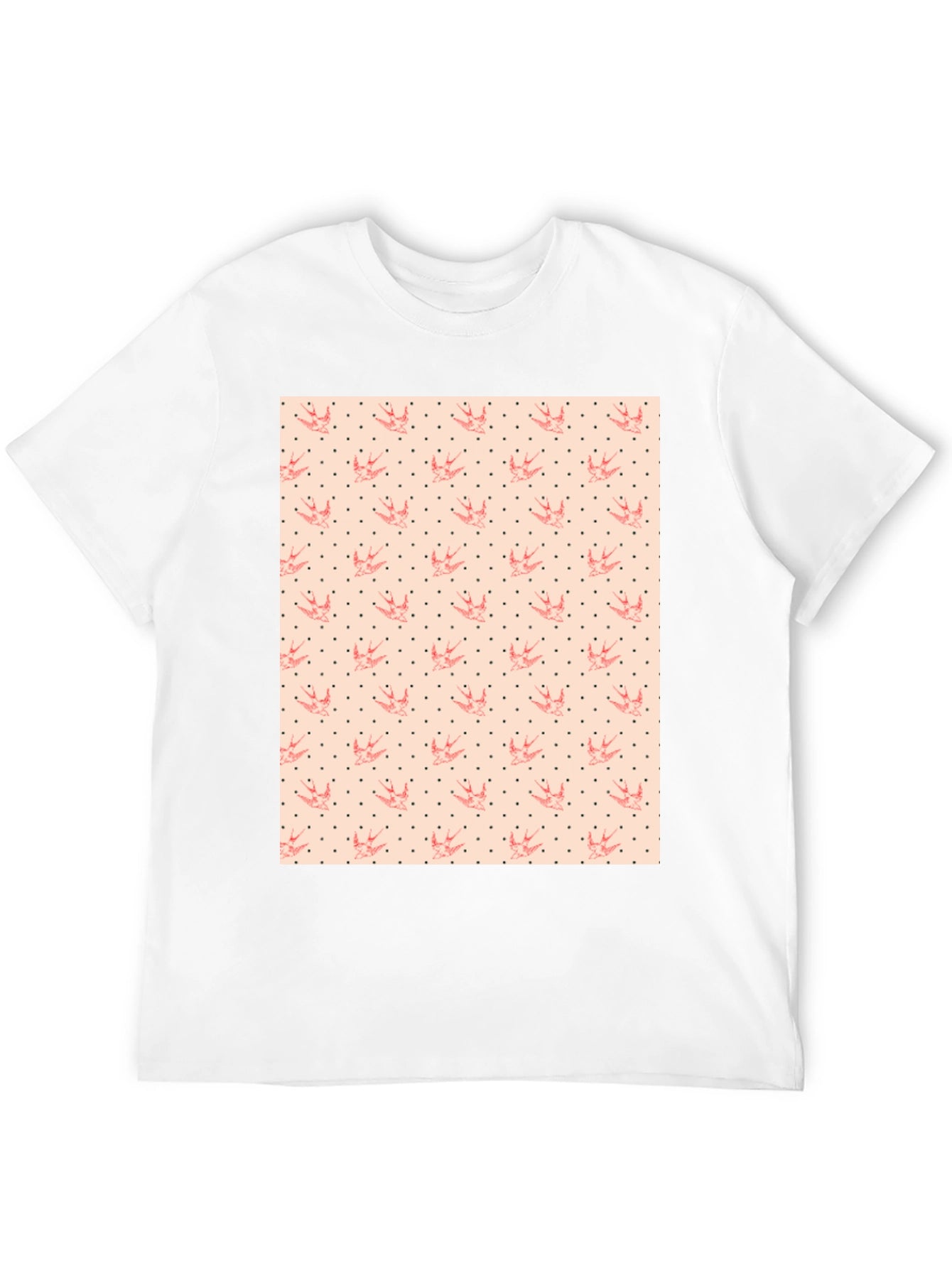 Swallows & Dots Graphic Tee - Black