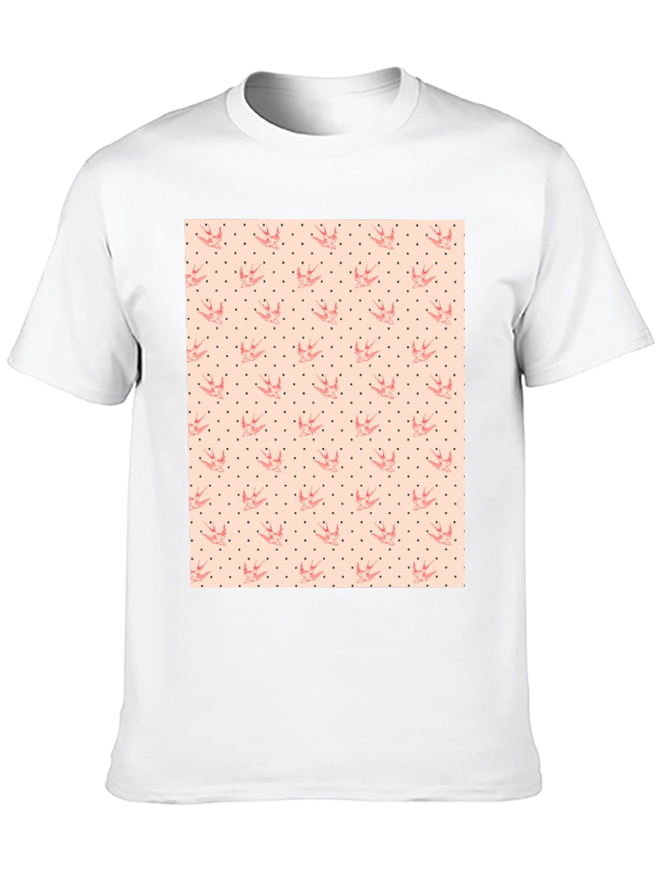 Swallows & Dots Graphic Tee - Black