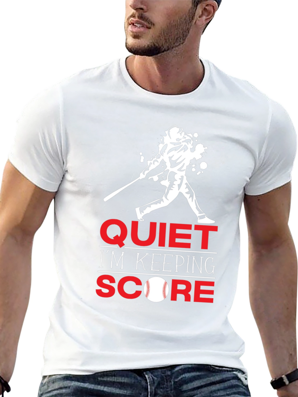 Quiet Im Keeping Score Baseball T-Shirt