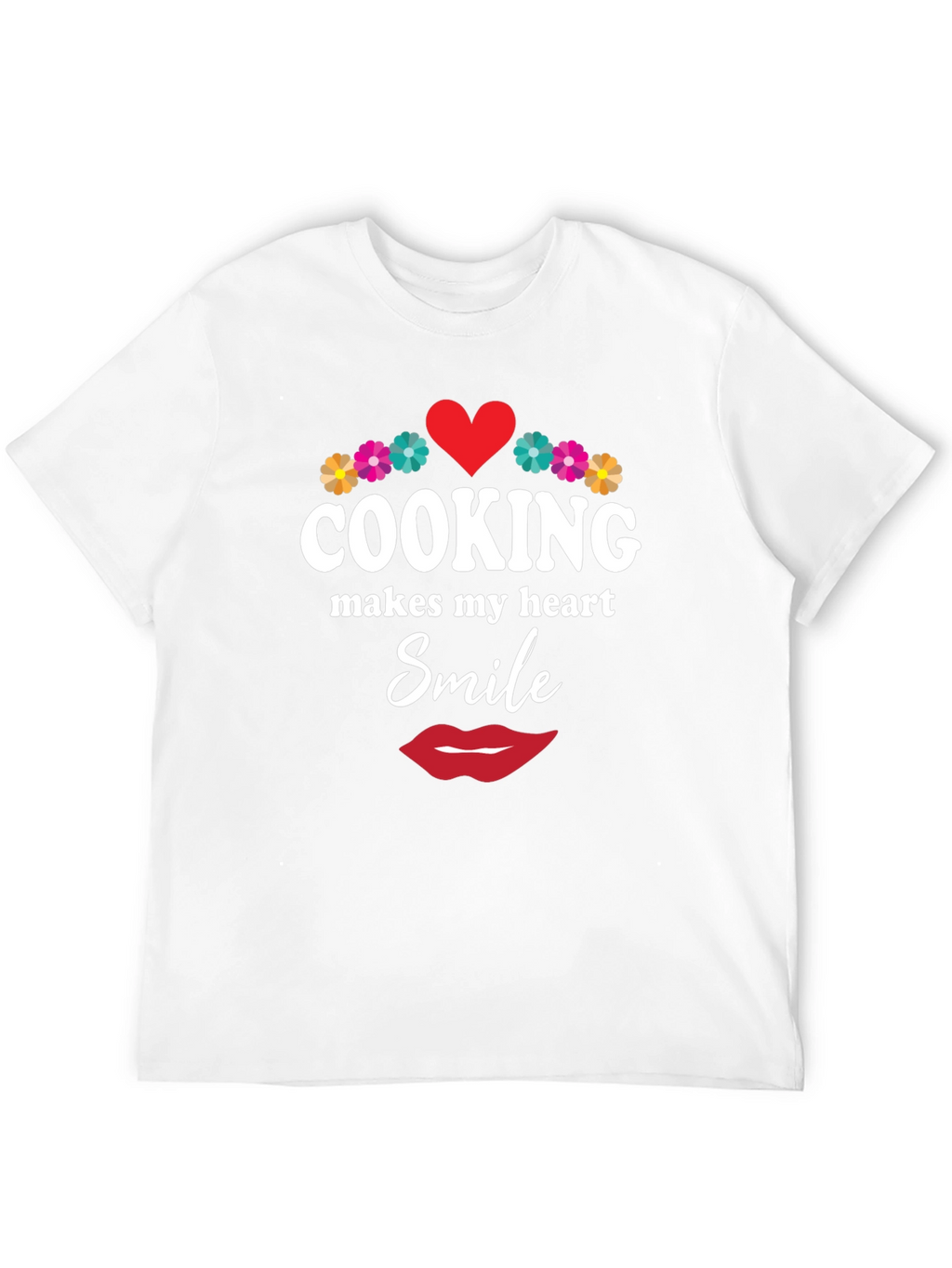 Cooking Makes My Heart Smile Black T-Shirt
