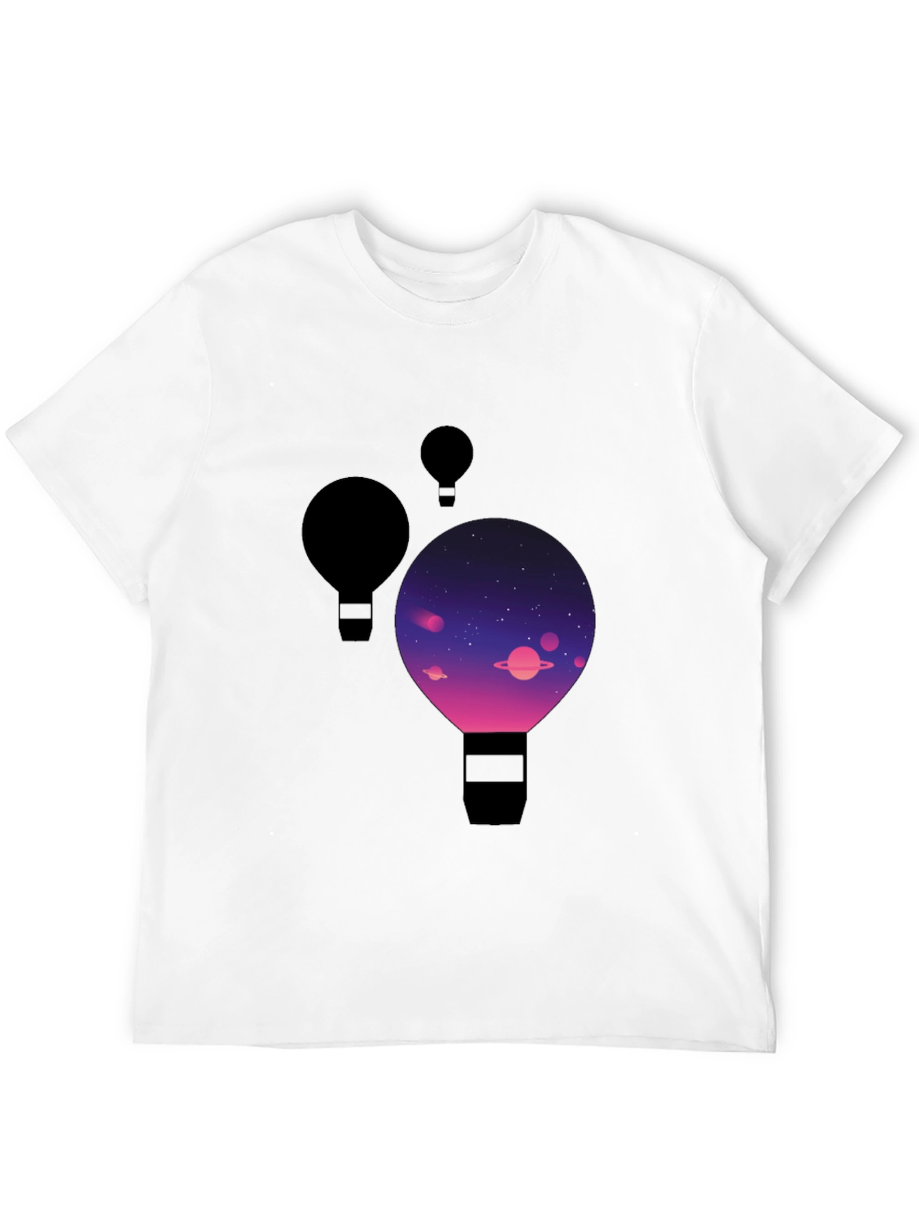 Cosmic Balloon Black T-Shirt