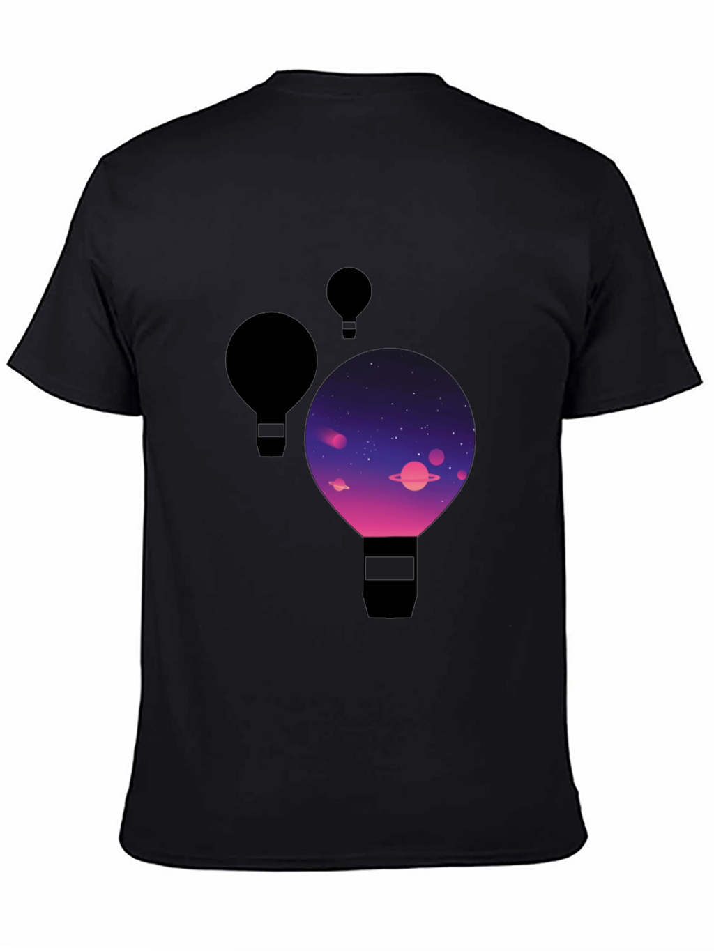 Cosmic Balloon Black T-Shirt