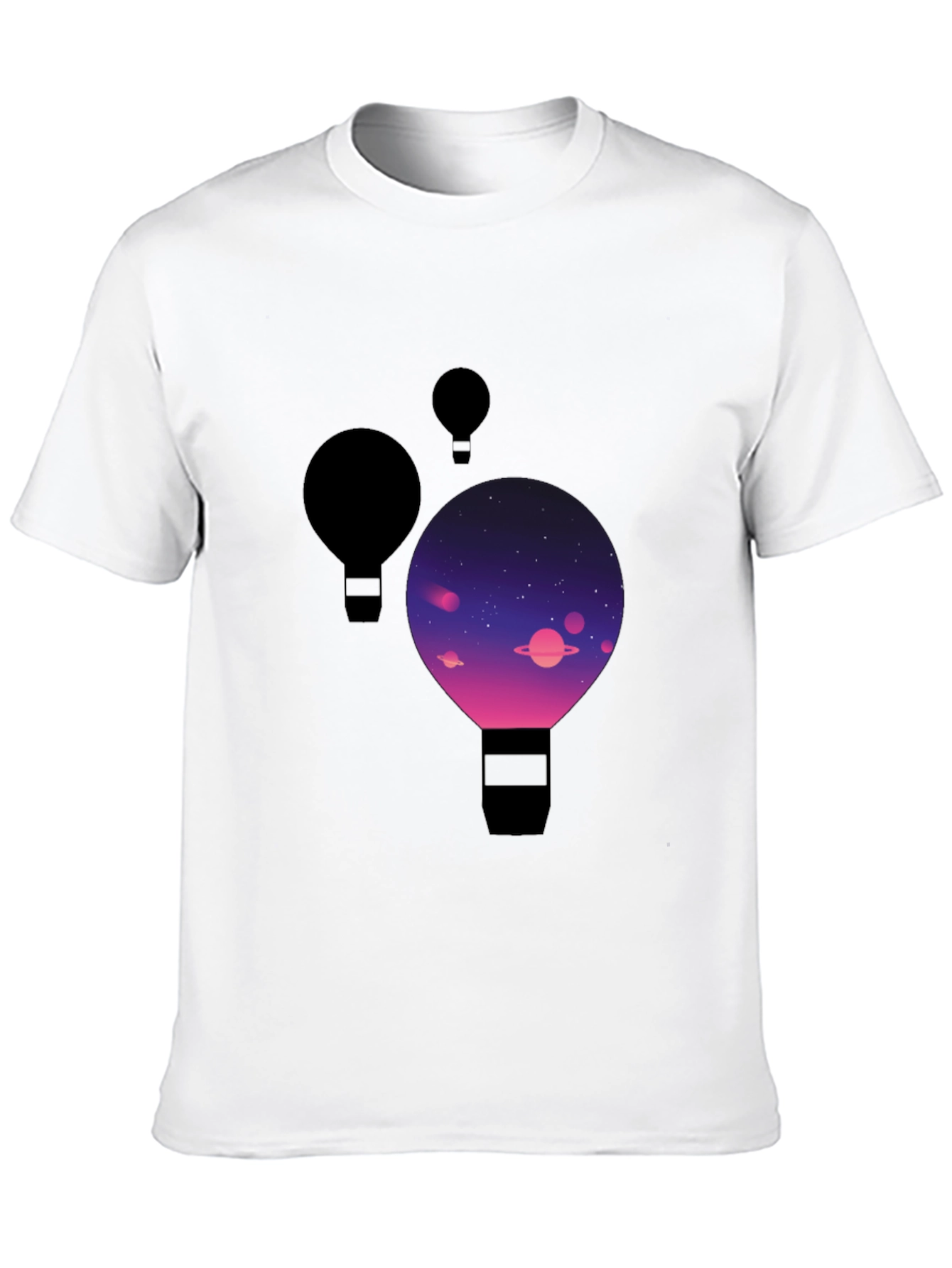 Cosmic Balloon Black T-Shirt
