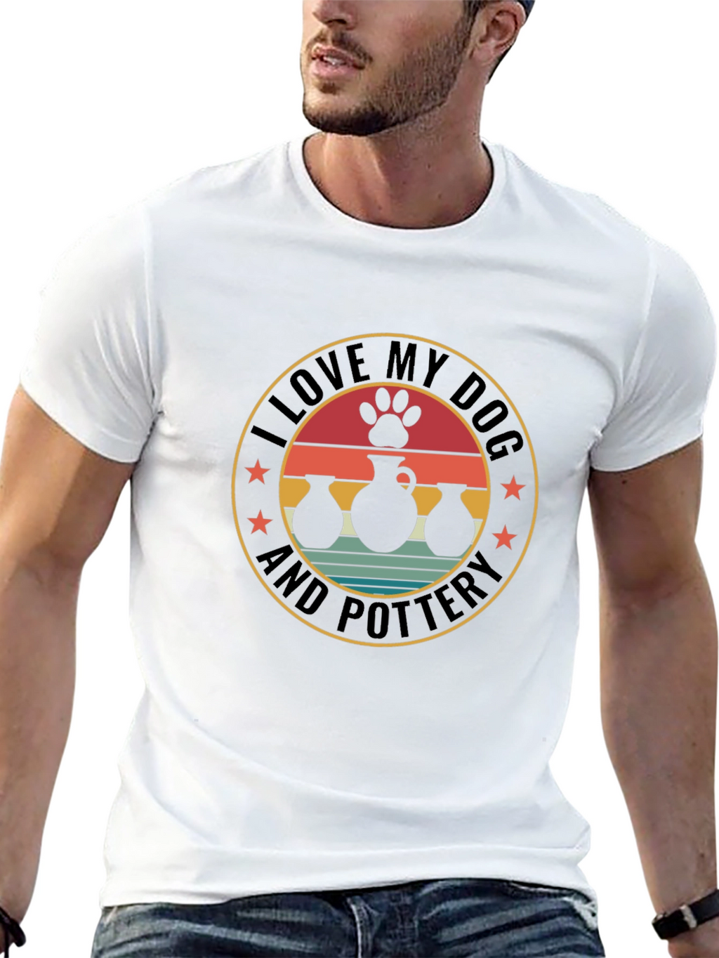 I Love My Dog and Pottery T-Shirt