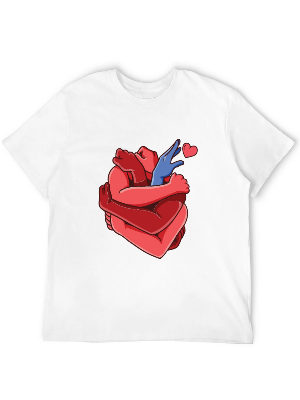 Heart Hug Graphic Tee - Black