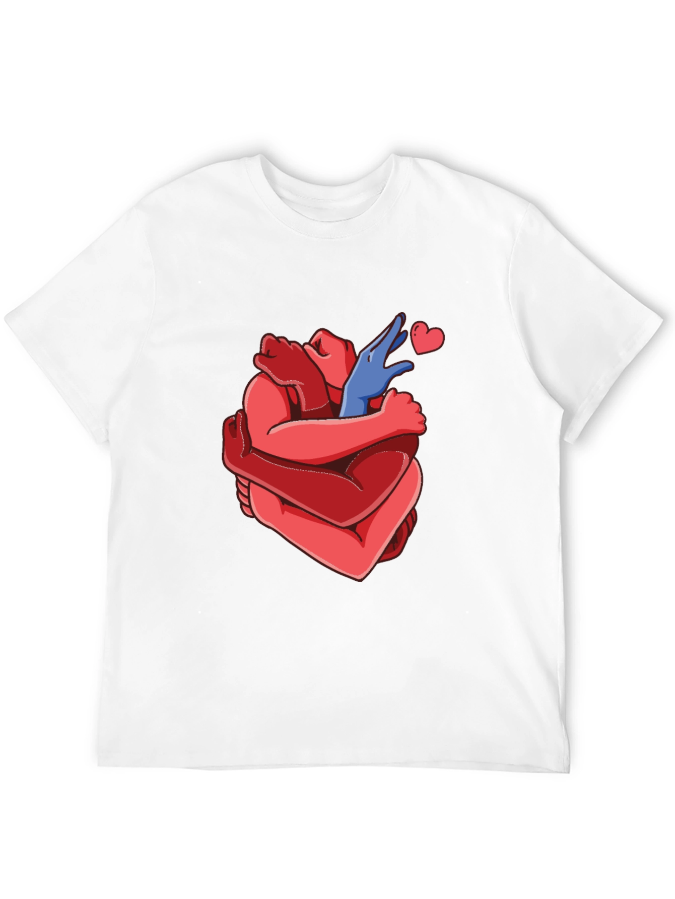 Heart Hug Graphic Tee - Black