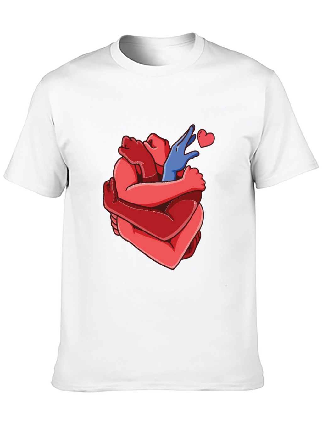 Heart Hug Graphic Tee - Black