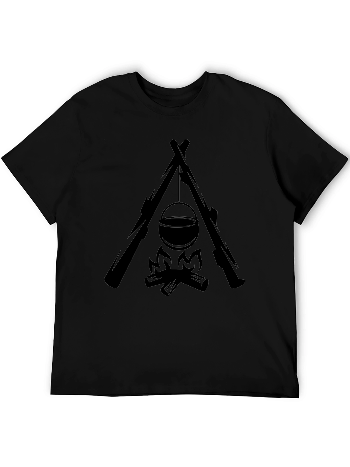 Campfire Cookout Black T-Shirt