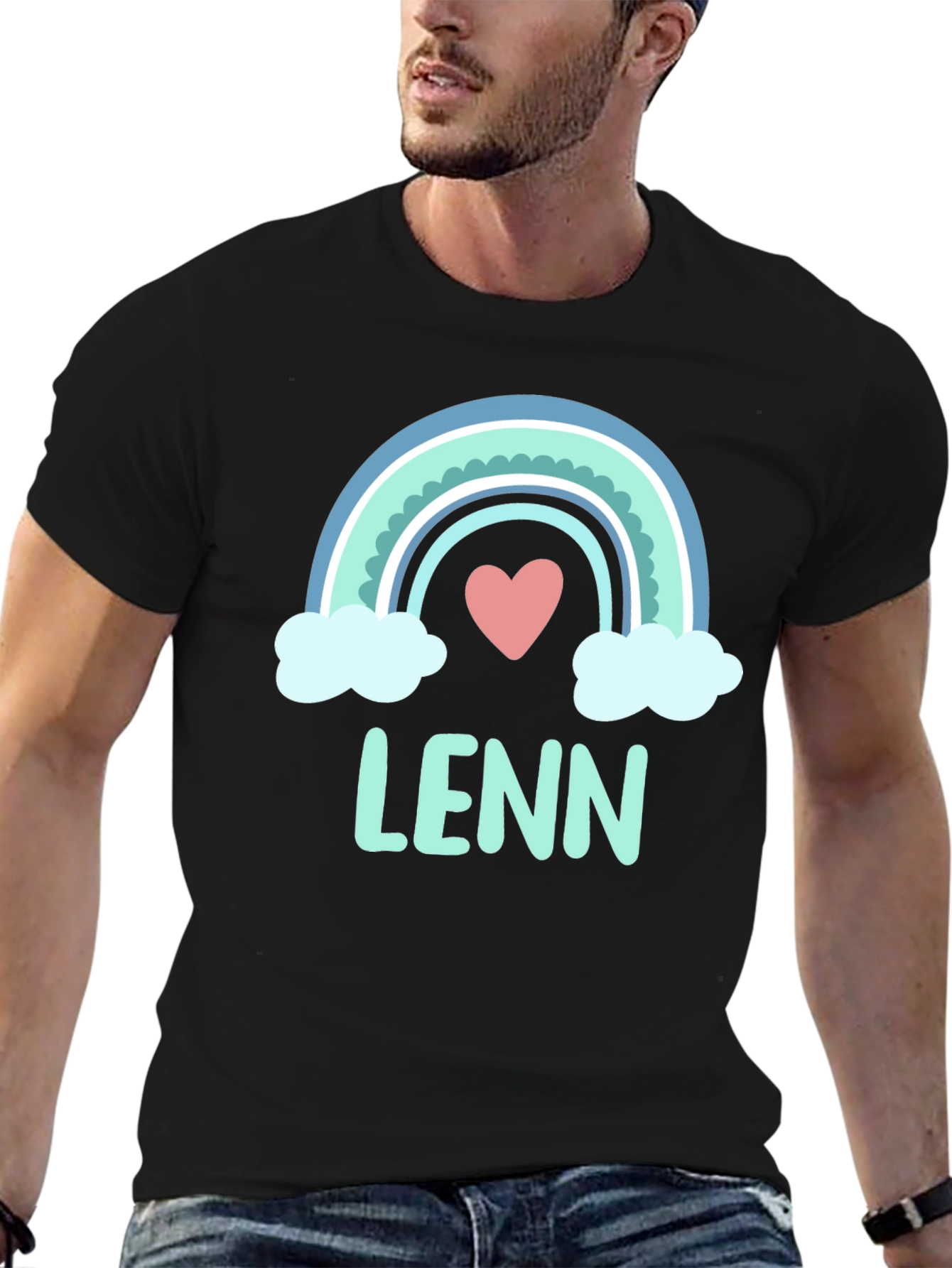 LENN Rainbow Heart T-Shirt - Soft Cotton Blend