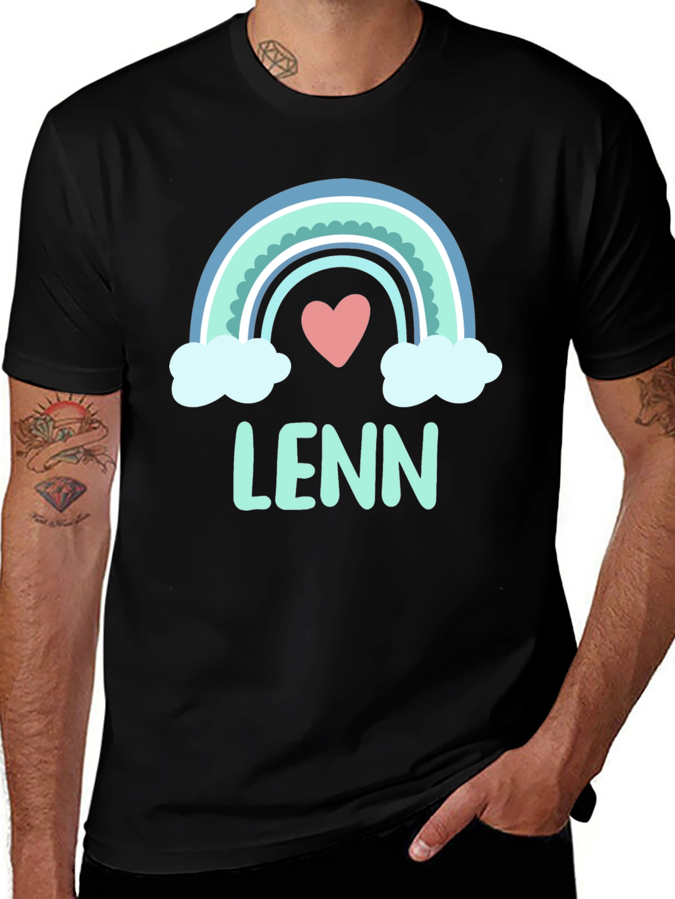 LENN Rainbow Heart T-Shirt - Soft Cotton Blend