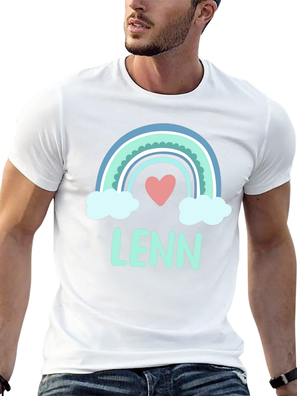 LENN Rainbow Heart T-Shirt - Soft Cotton Blend