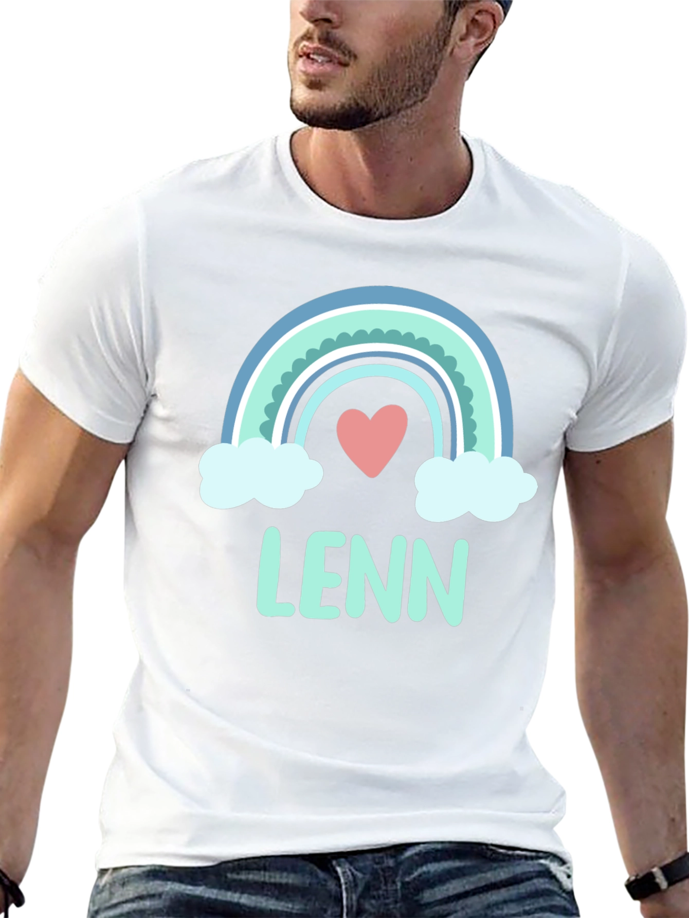 LENN Rainbow Heart T-Shirt - Soft Cotton Blend