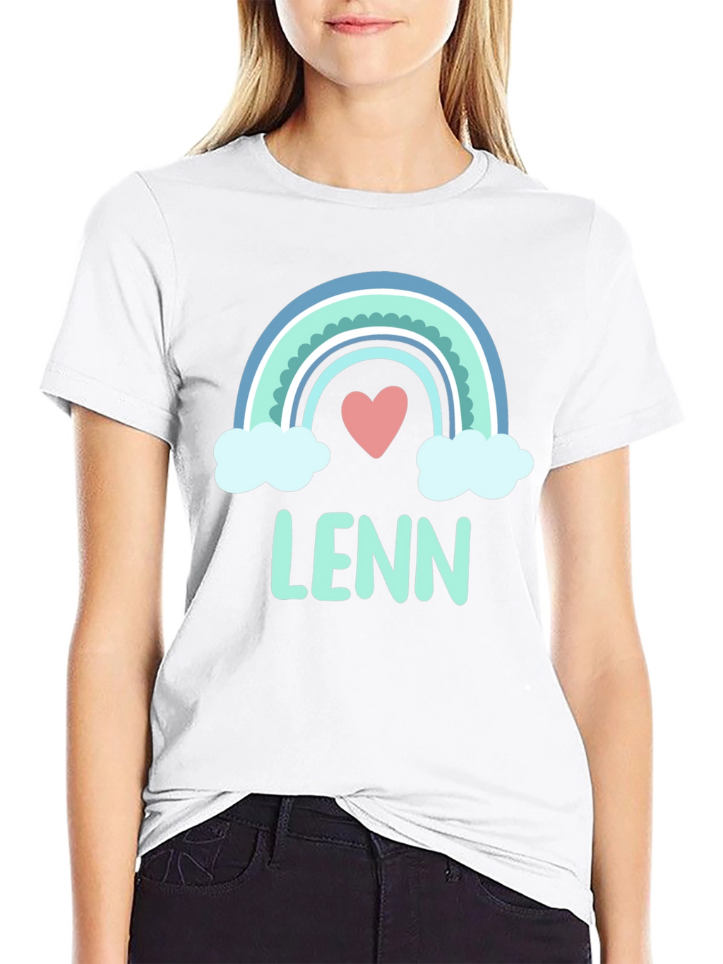 LENN Rainbow Heart T-Shirt - Soft Cotton Blend
