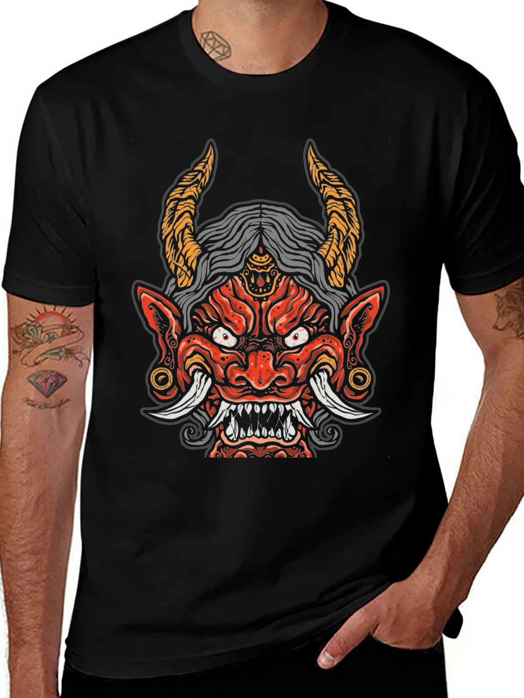 Demon Graphic Black T-Shirt