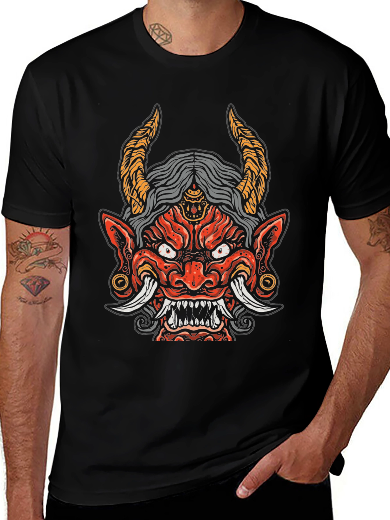 Demon Graphic Black T-Shirt