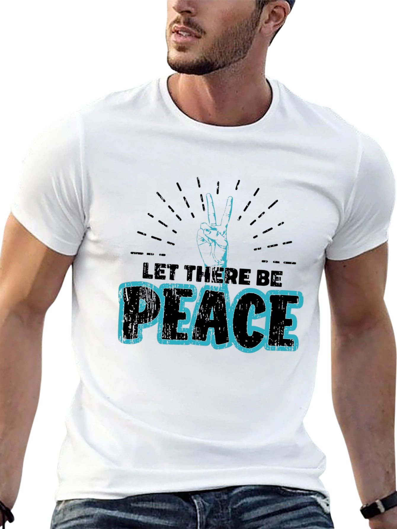 Let There Be Peace Graphic T-Shirt - Black