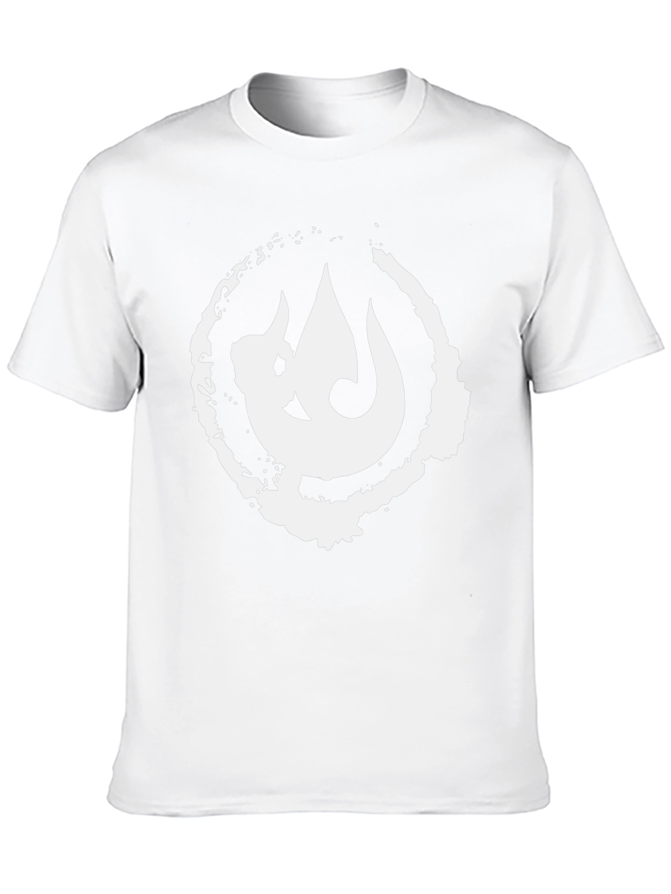 Black T-Shirt with White Graphic Print