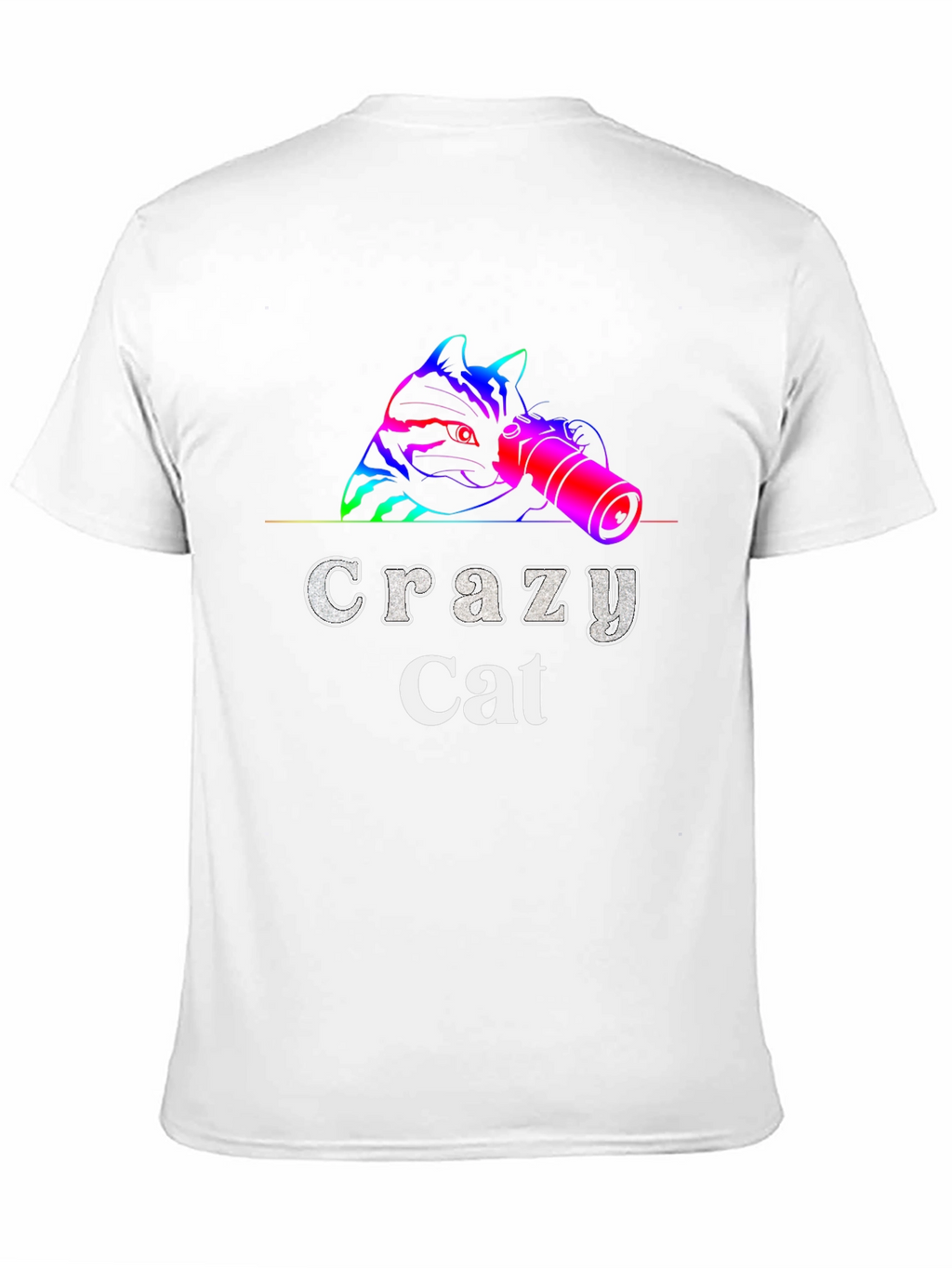Crazy Cat Graphic Tee - Unique Design