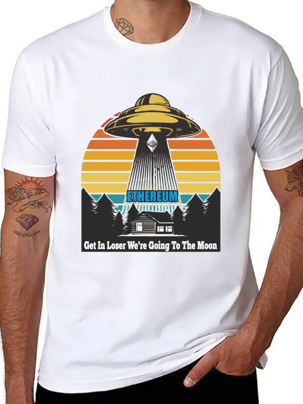 Ethereum Alien Abduction T-Shirt - To the Moon!