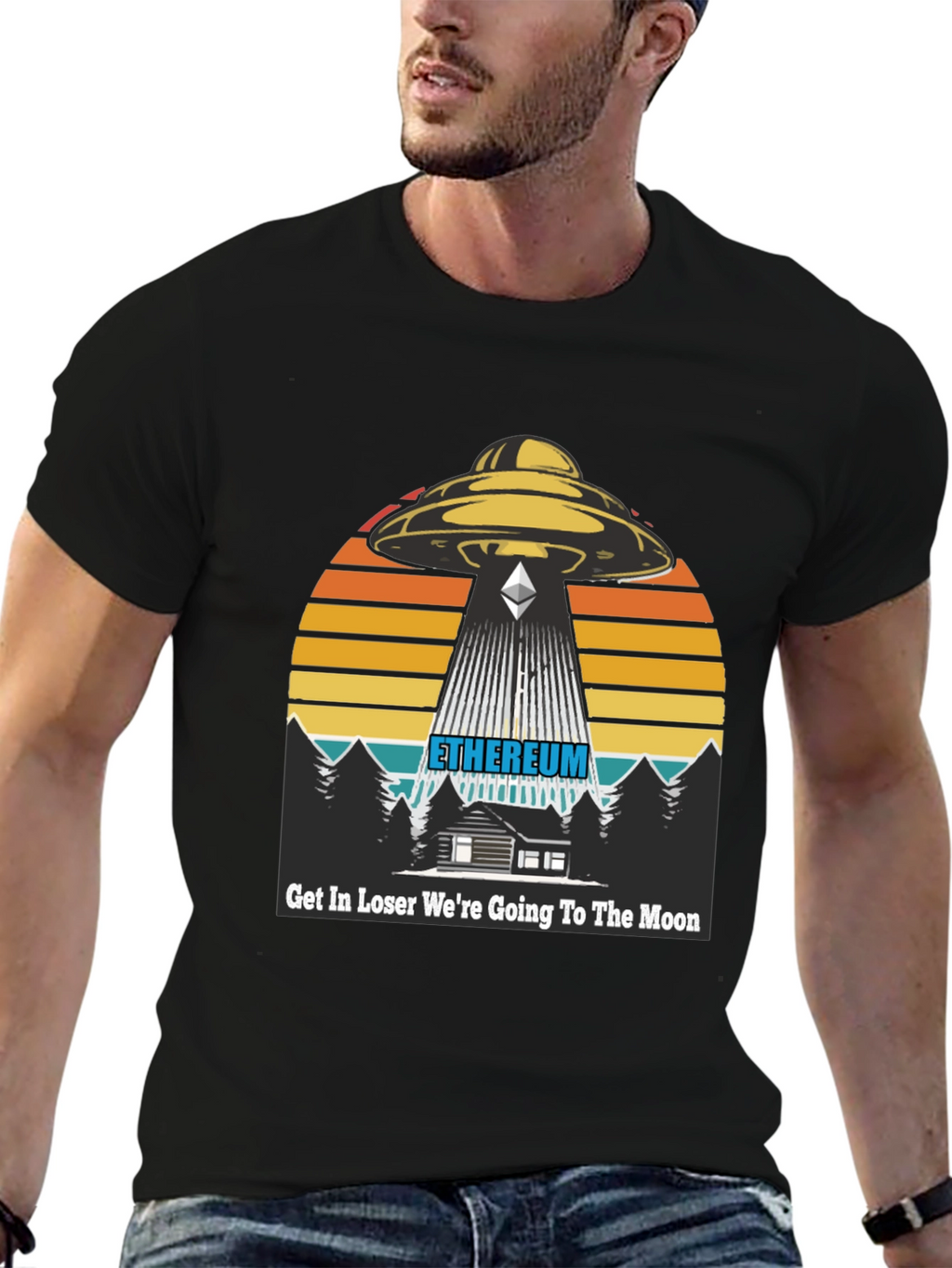 Ethereum Alien Abduction T-Shirt - To the Moon!