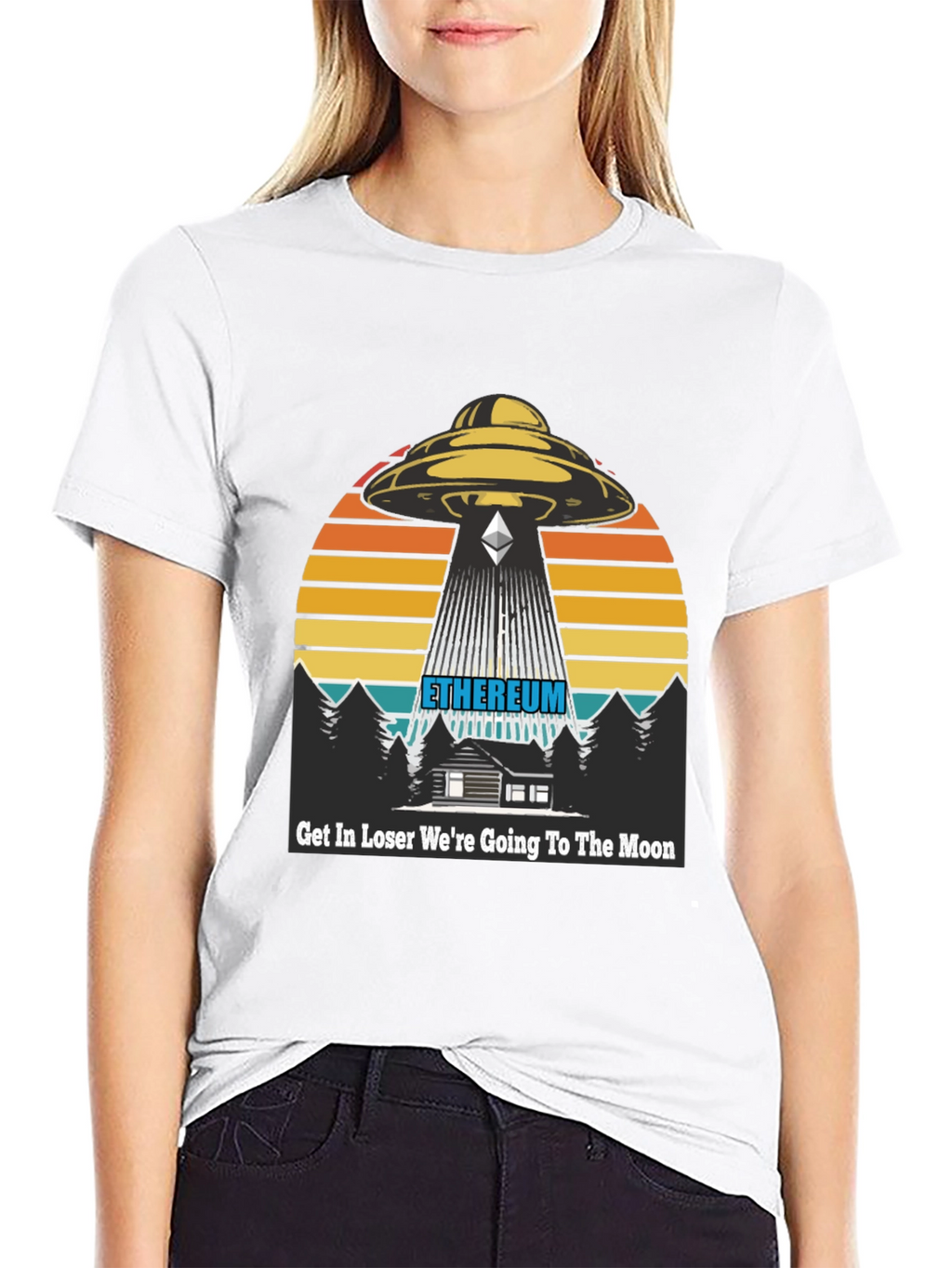 Ethereum Alien Abduction T-Shirt - To the Moon!