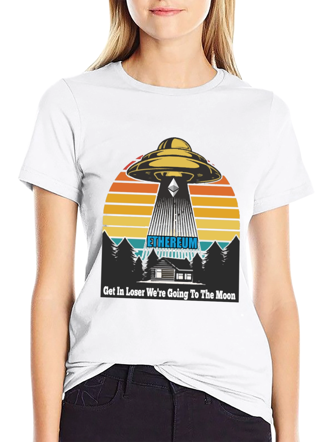 Ethereum Alien Abduction T-Shirt - To the Moon!