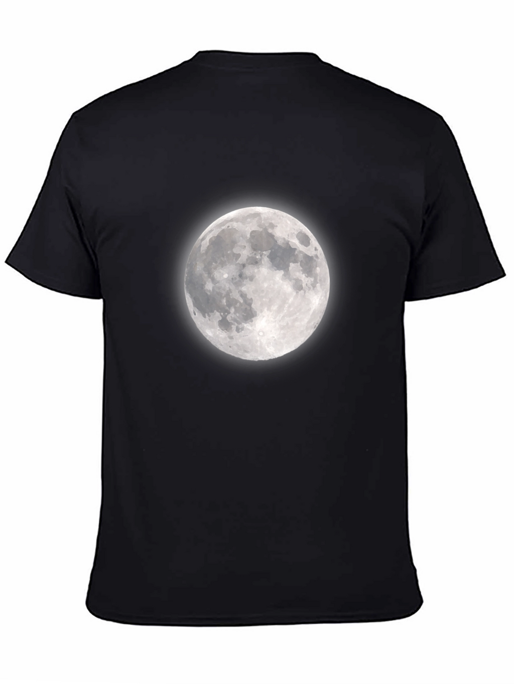 Lunar Black Tee: Moon Graphic T-Shirt