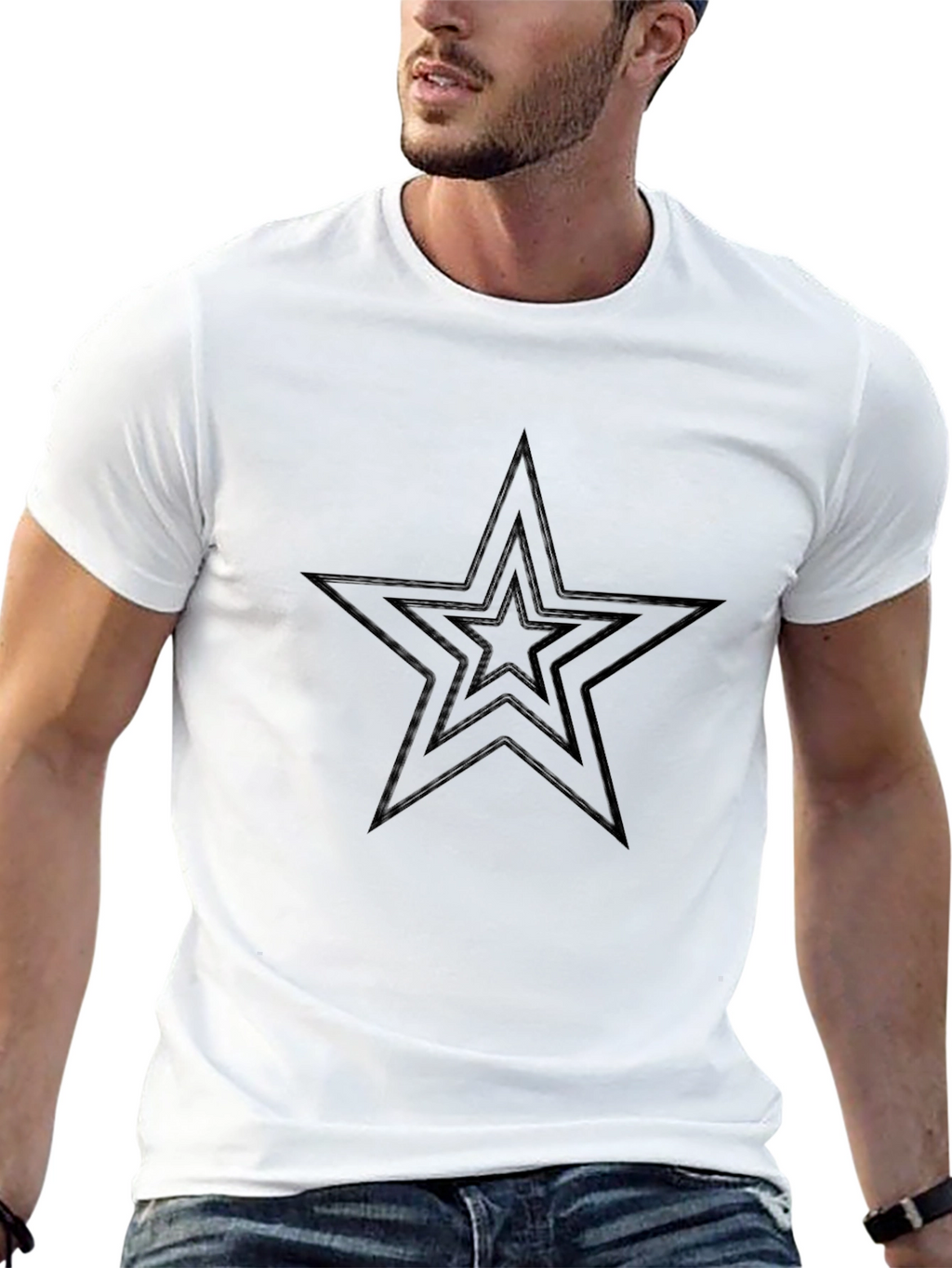 Star Graphic Tee - Mens Black T-Shirt
