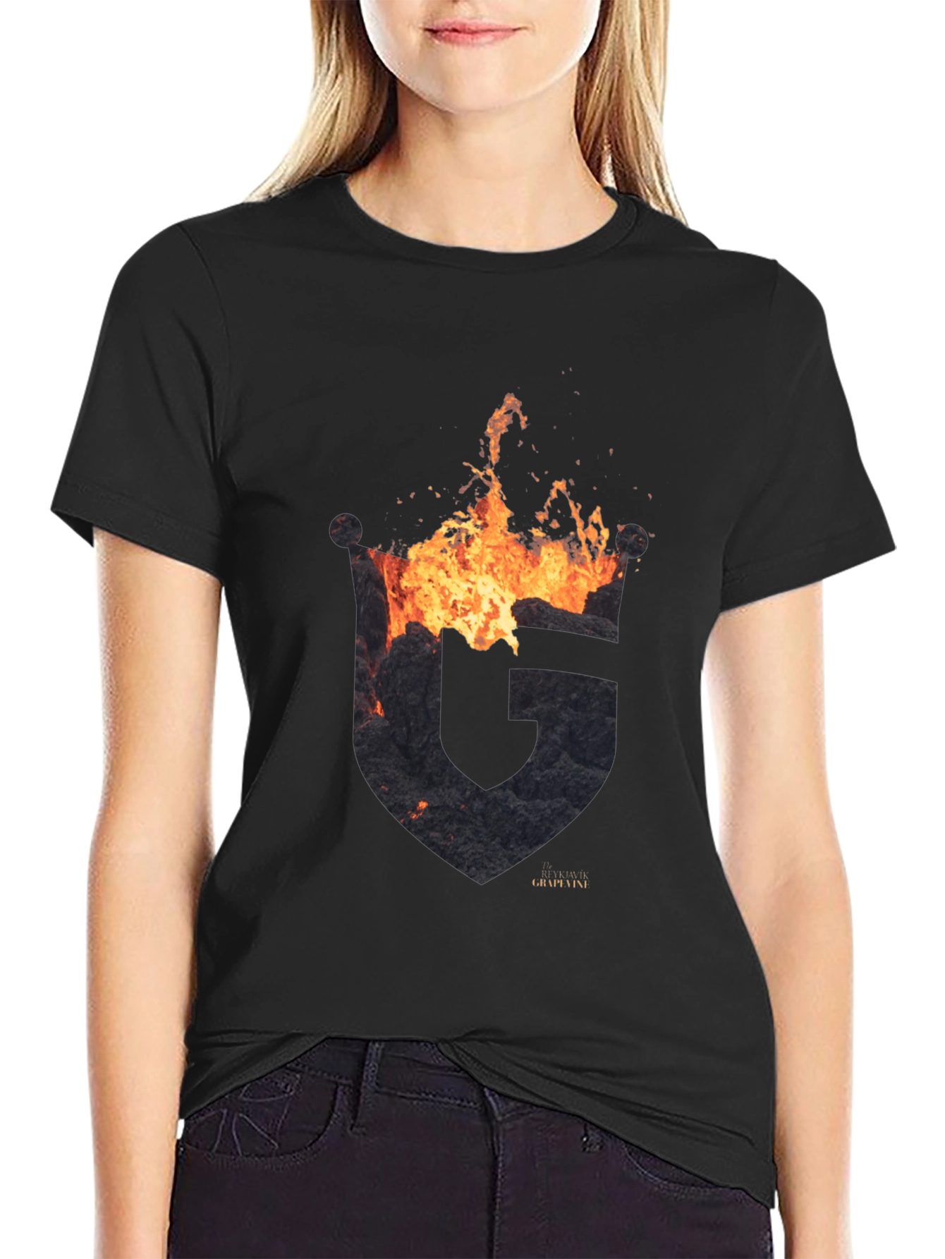 Fiery G Logo Black T-Shirt - GrapyVinyi