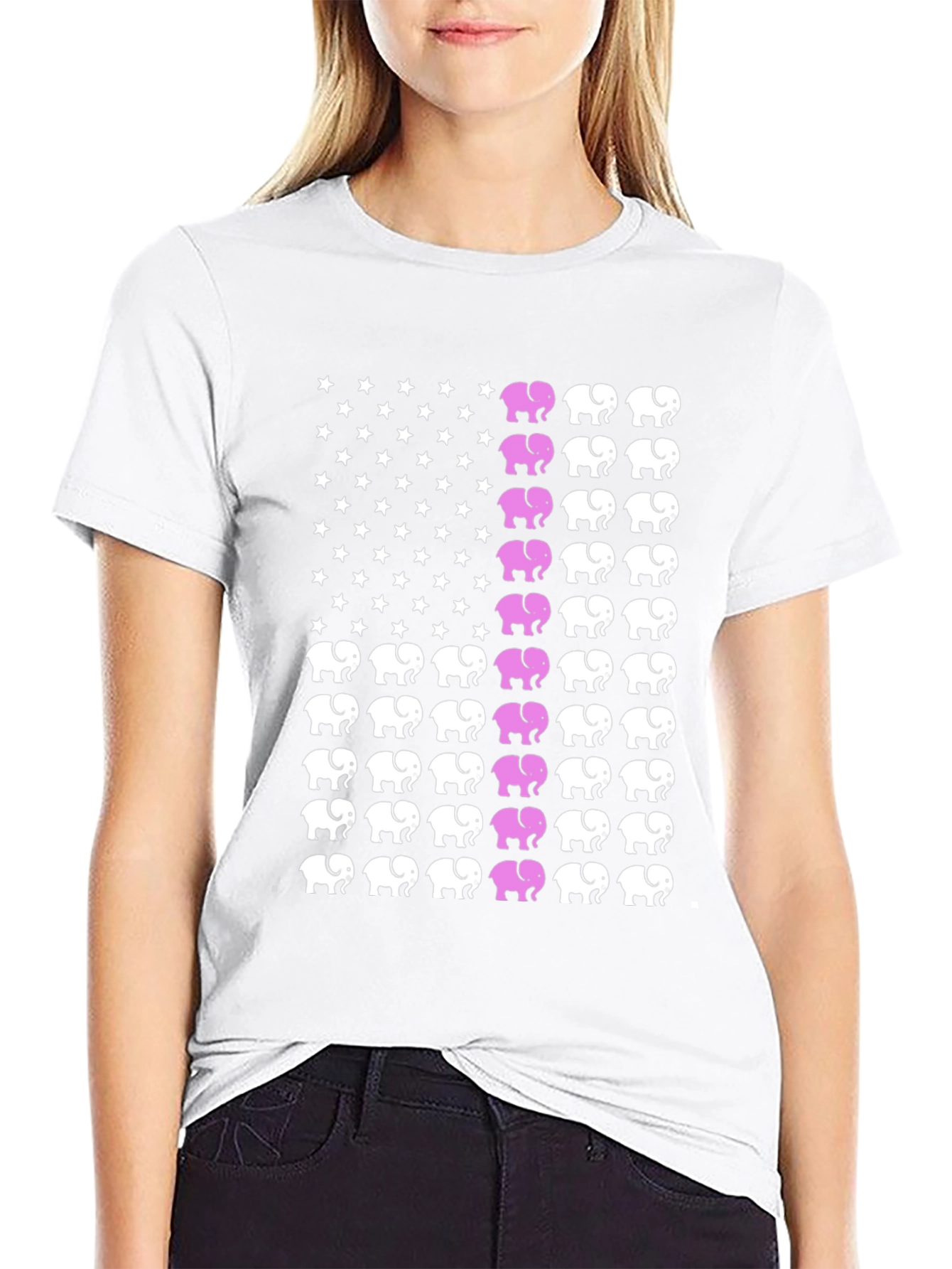Elephant USA Flag Graphic Tee