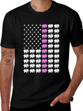 Elephant USA Flag Graphic Tee