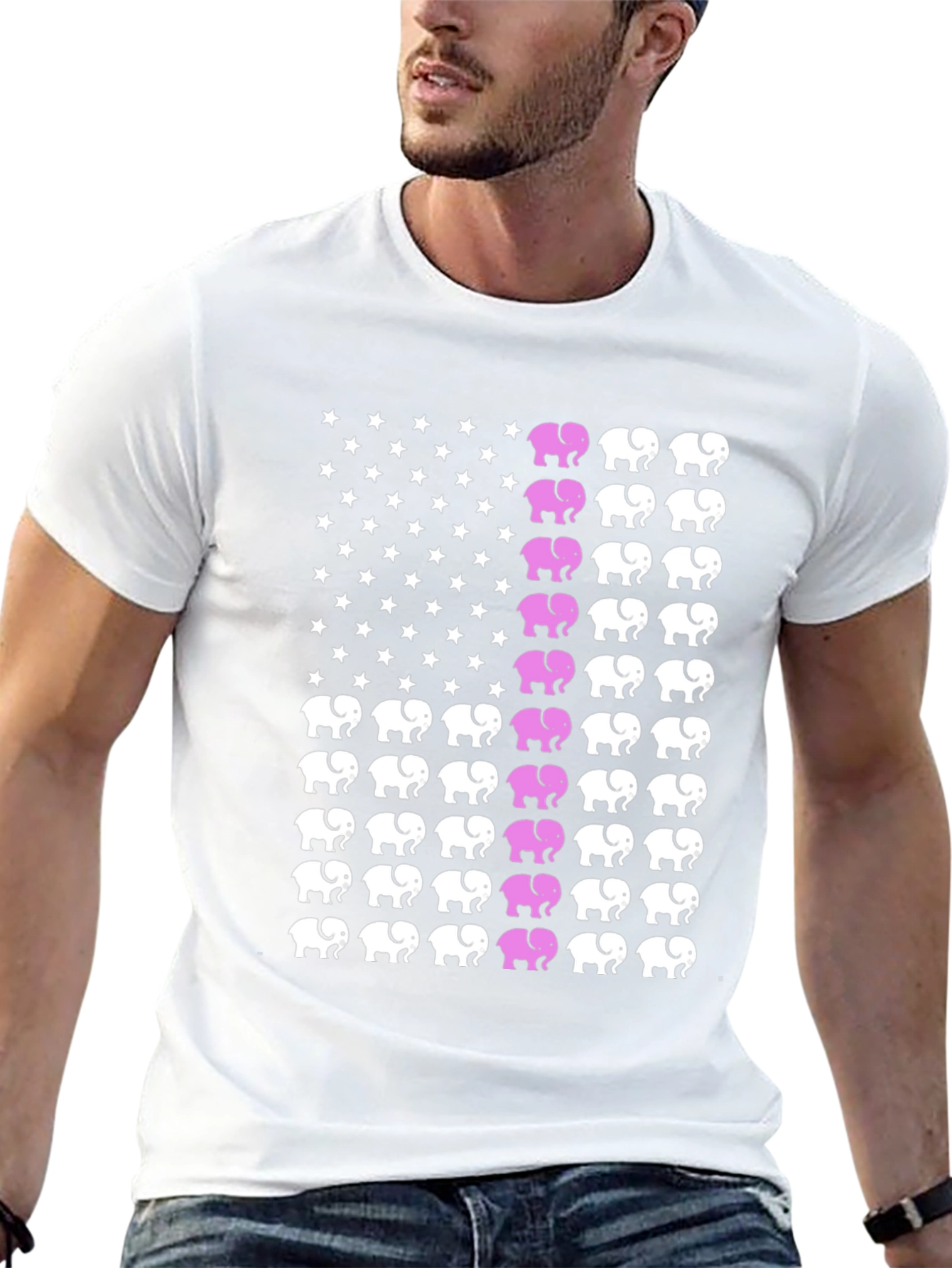 Elephant USA Flag Graphic Tee