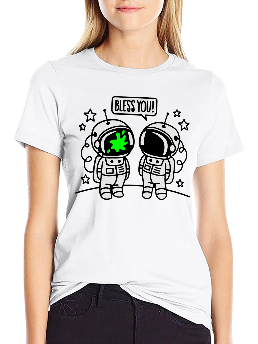 Astronaut Bless You! Graphic T-Shirt
