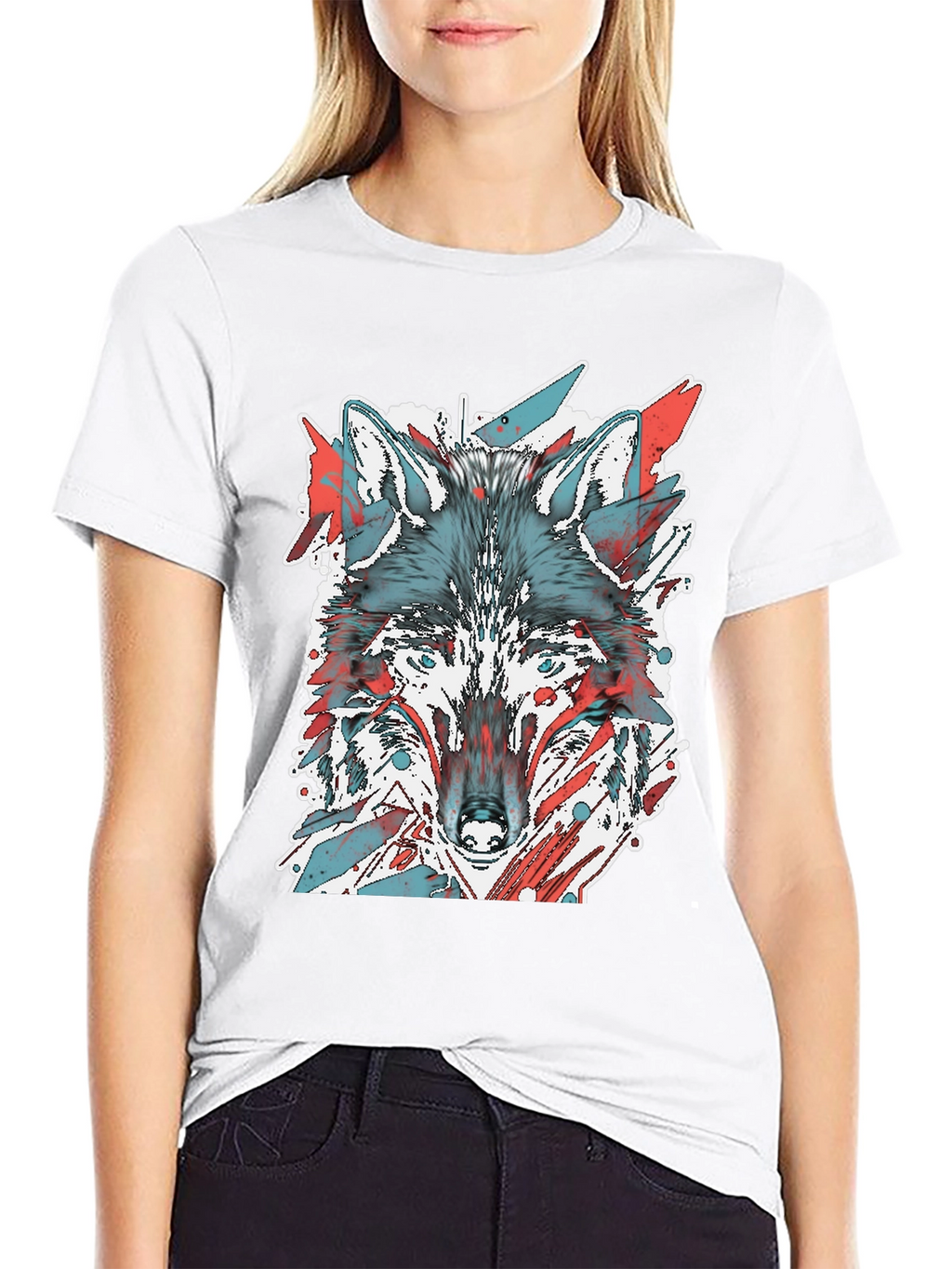 Wolf Graphic Tee - Cool Animal Print Shirt