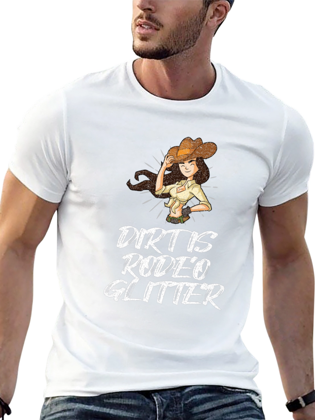 Dirt Is Rodeo Glitter T-Shirt
