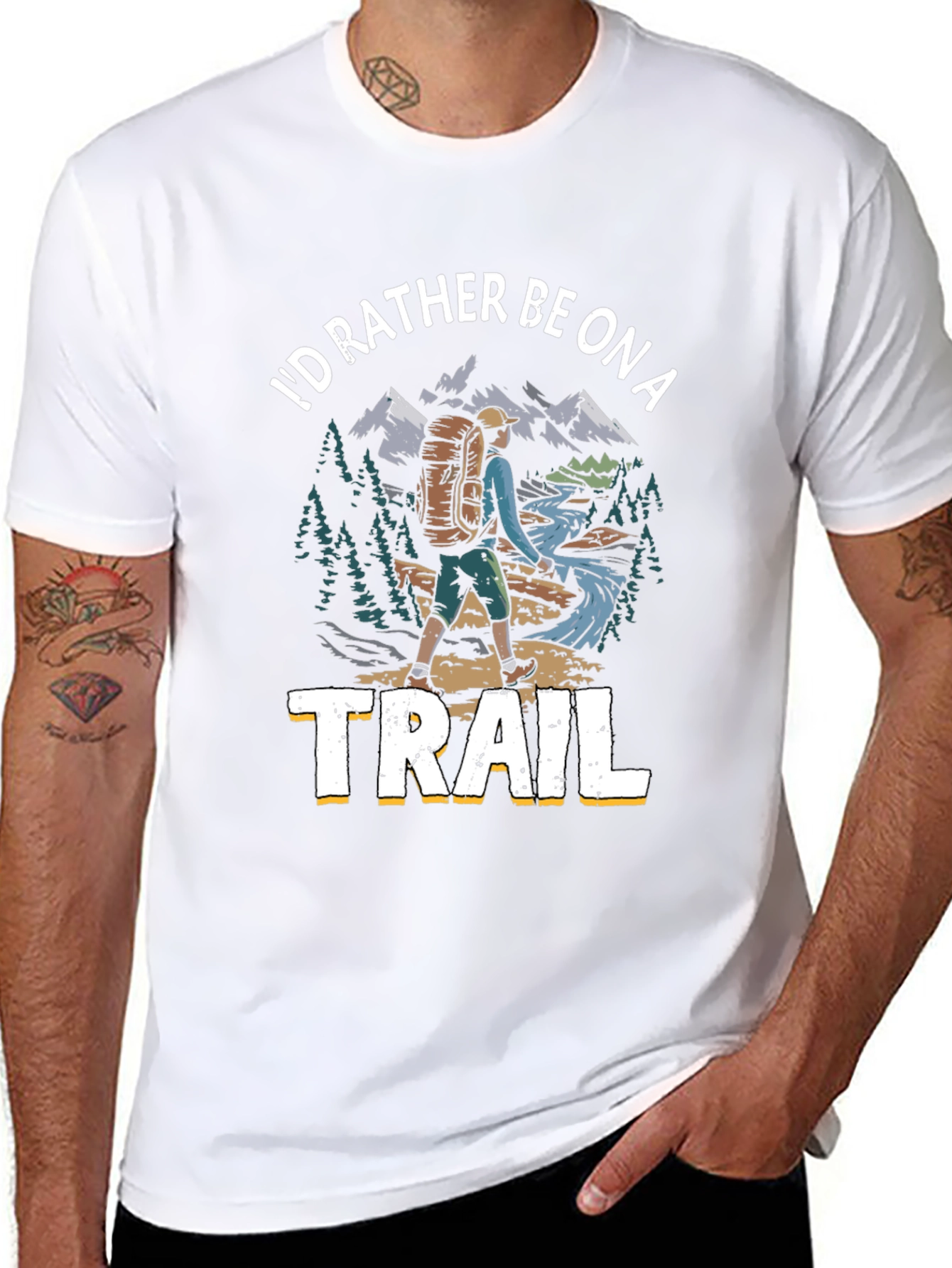 Hiker T-Shirt - Id Rather Be on a Trail