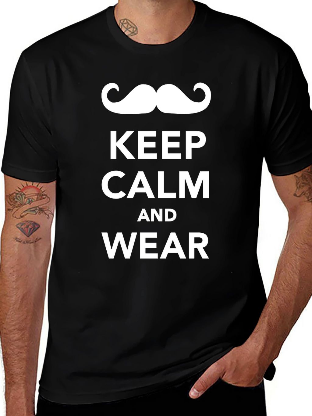Keep Calm and Wear a Moustache T-Shirt