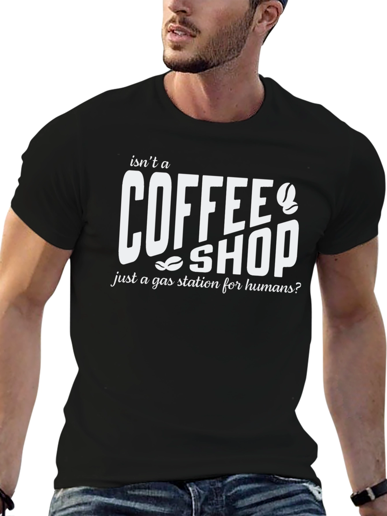 Coffee Shop Gas Station Humor T-Shirt