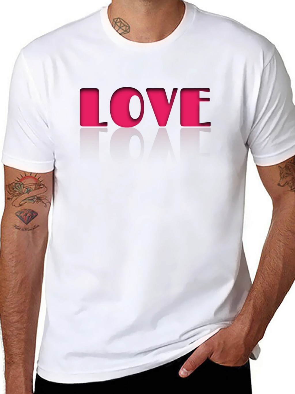 Love Graphic Tee - Stylish Mens Black T-Shirt