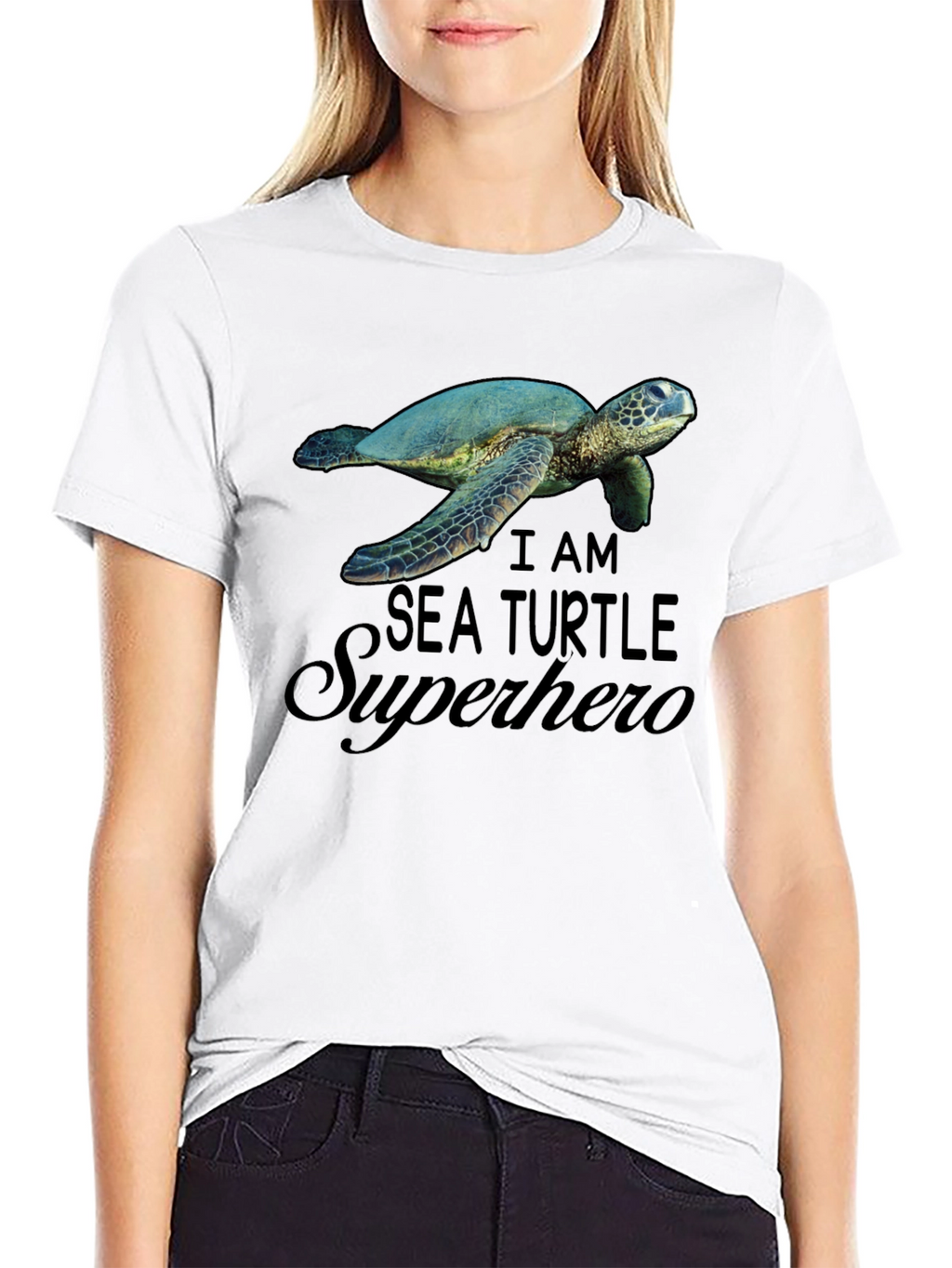 Sea Turtle Superhero Graphic T-Shirt