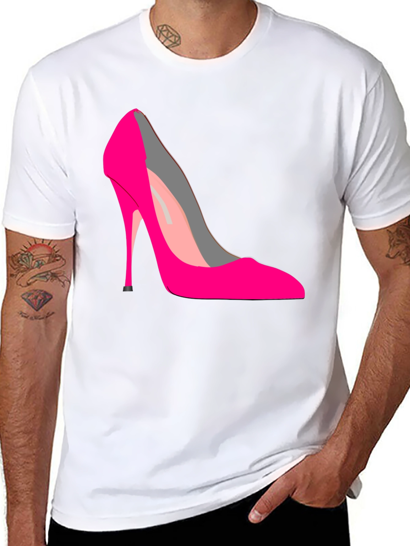 Hot Pink High Heel Graphic Tee
