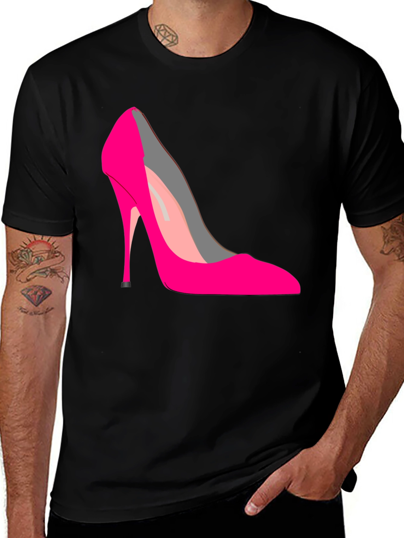 Hot Pink High Heel Graphic Tee